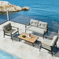 thumbnail image 5 of WINSOON 48 x 24 Inch Outdoor Loveseat Cushion Set-Light Grey, 5 of 6