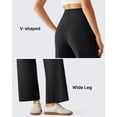 thumbnail image 6 of G4Free BareFeel 25"/27"/29" Inseam High Stretch Wide Leg Yoga Pants Ankle Length Casual Lounge Pants with Pockets, 6 of 7
