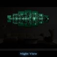 thumbnail image 4 of Startonight Huge Canvas Wall Art City In The Mirror Of Water I, USA Large Home Decor, Dual View Surprise Artwork Modern Framed Wall Art Set of 7 Panels Total 39.37 x 94.49 inch, 4 of 9