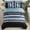 Blue, variant on Davulos Blue Comforter Set Queen Size 7 Pieces Bed in a Bag Complete Bedding Sets Geometric Stripes Bed Set for All Season with Flat Sheet, Fitted Sheets, Pillowcases & Shams
