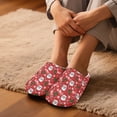 thumbnail image 5 of POLERO Santa Claus Print Slippers for Women Indoor Christmas Bedroom Warm Closed Toe House Shoes Trendy Gift for Womens Soft Sole, 5 of 7