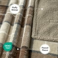 thumbnail image 2 of PetAmi Dog Blanket for Medium Large Dogs, Pet Bed Blanket Cat Puppy Kitten, Fleece Furniture Couch Cover Protector Sofa Car, Soft Sherpa Dog Throw Plush Reversible Washable, 40x60 Plaid Taupe, 2 of 9