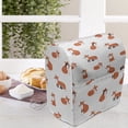 thumbnail image 3 of Fox Stand Mixer Cover, Hand Drawn Funny Fox Playing Peekaboo Sleeping and Sitting Cartoon Animal Pattern, Kitchen Appliance Organizer Bag Cover with Pockets, 5 Quarts, Orange White, by Ambesonne, 3 of 4