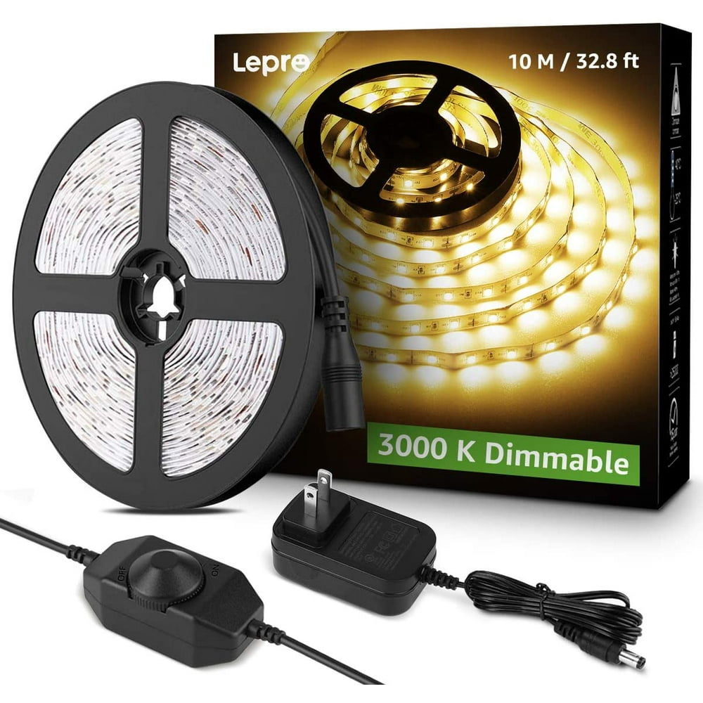 Lepro LED Strip Light, 32.8ft Dimmable Vanity Lights, 3000K Super