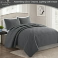 Exclusivo Mezcla King Size Quilt Set, 3Piece Gray Lightweight