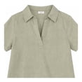 thumbnail image 3 of Blusa George para Mujer Cuello Polo Manga Corta Gris Talla G, 3 of 4