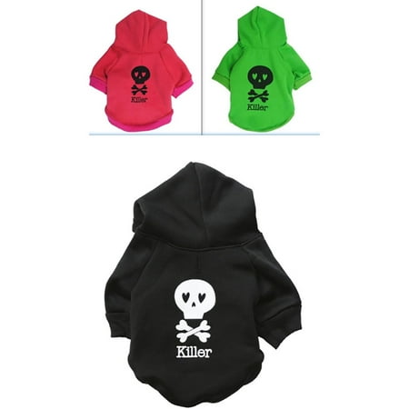Pet Apparel Dog & Cat Clothing Fleece Hoodie With Multi Color Skull Design & Hoodie T Shirt For Pets Pet Clothes Birthday Gift For Pet Dog Cat S