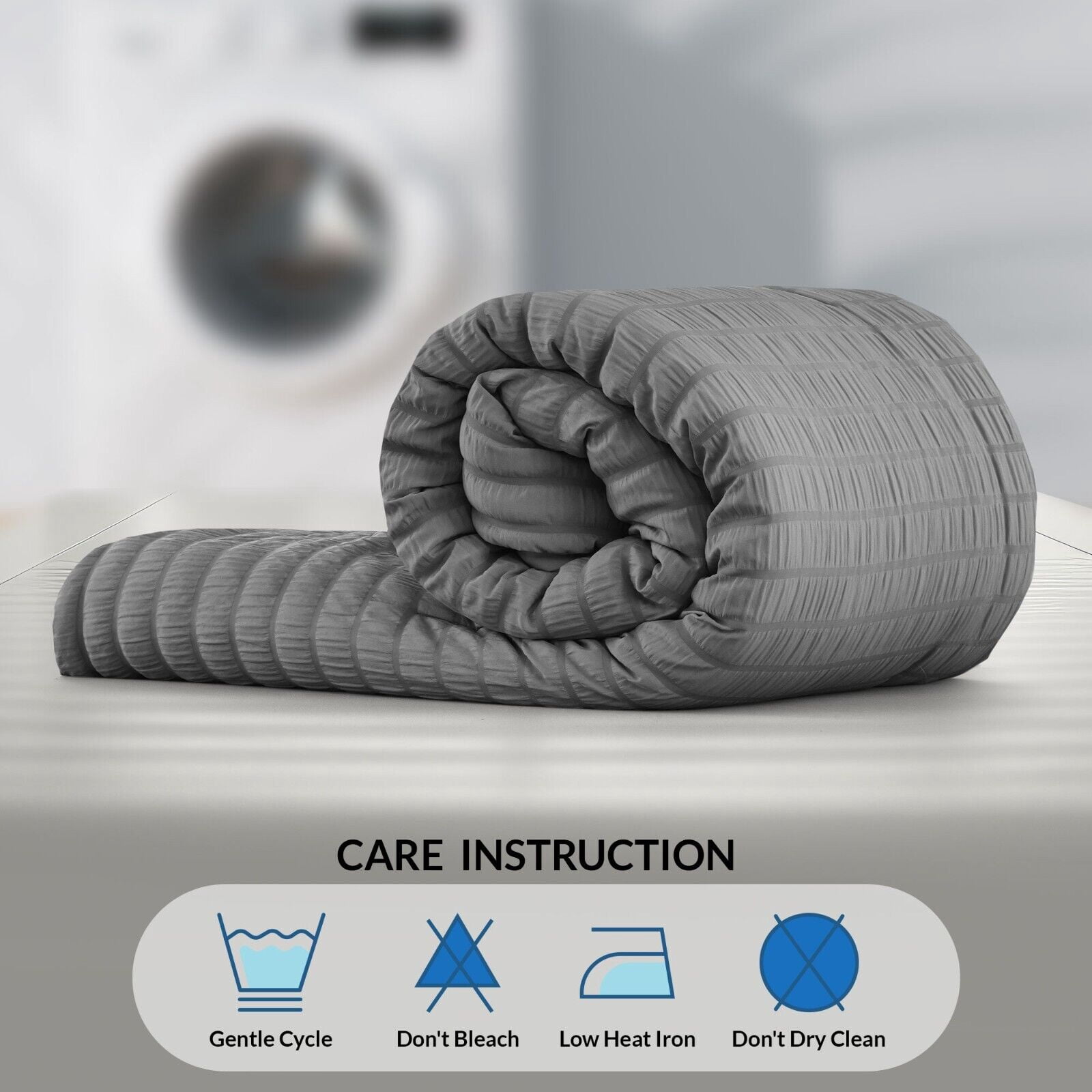 10 Piece Bed in a Bag Comforter Set Breathable Reversible Bedding Set Queen King