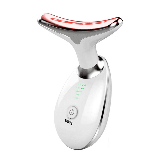 Masajeador Facial Ultrasónico 5 Es 1 Ems Vibración D/af Belug, Blanco