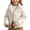 White, variant on BXJX Girls Puffer Jackets Size 7-8 T, Outdoor Hooded Full Zip Long Sleeve Winter Warm Outerwear with Pockets White