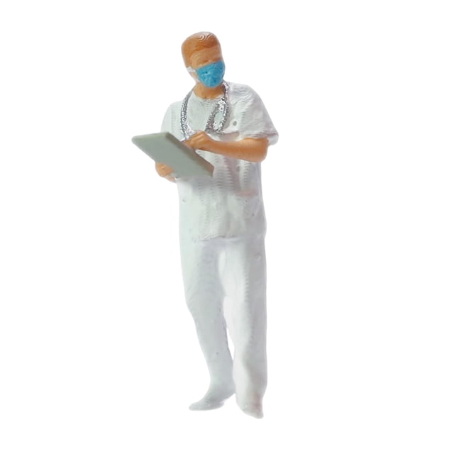 Figuras de personas a escala 1:87, figuras pintadas, modelo de Poses diferentes delicadas, figuras de personas de ferrocarril, artesanías de resina Hombre Hugo Figuras en miniatura