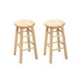 thumbnail image 4 of Mainstays Indoor 24" Backless Wooden Counter Stool 2 Pack, Natural, 4 of 8