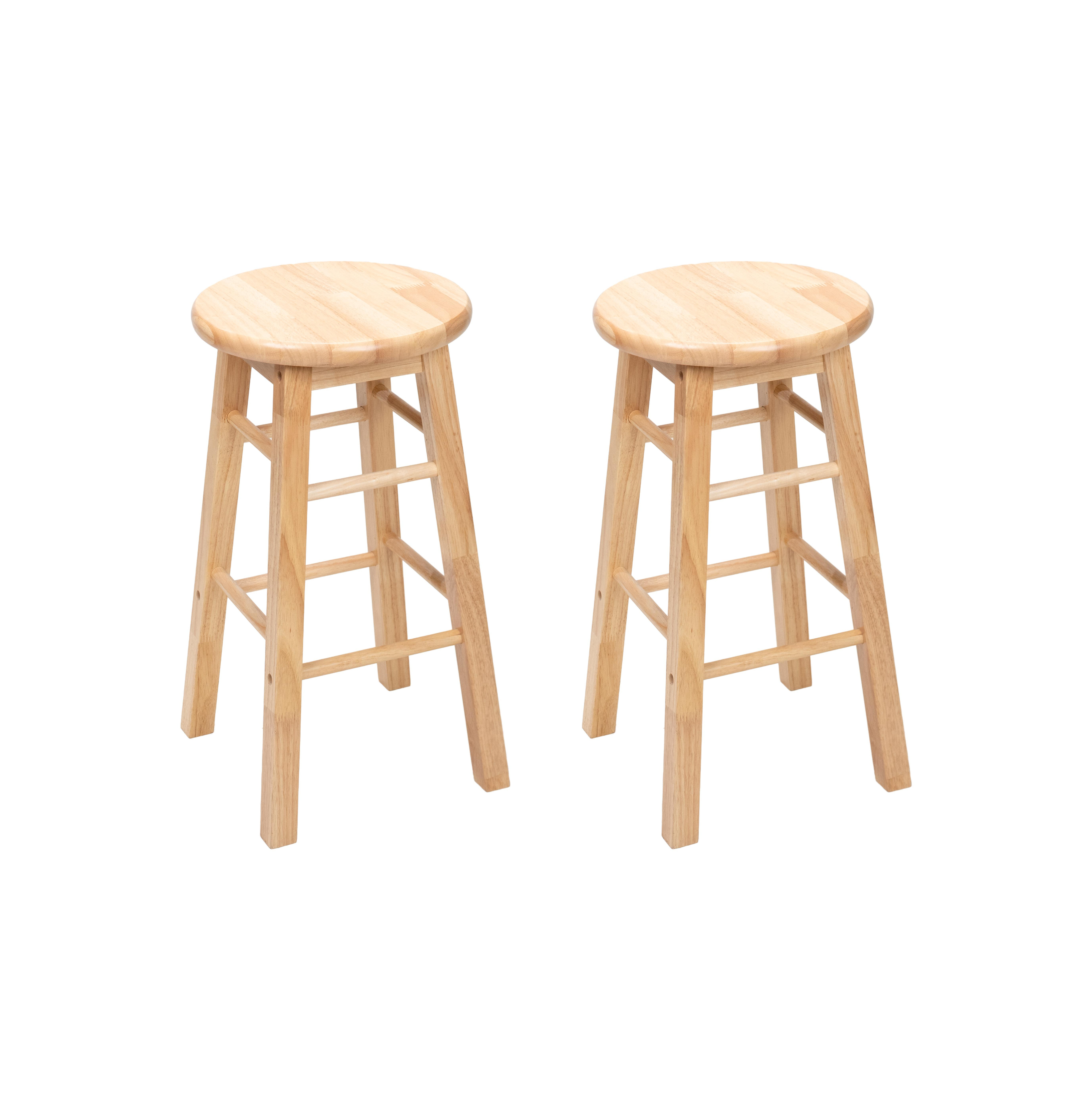 Mainstays Counter Stools, Set of 2, Natural Finish photo 4
