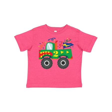 

Inktastic 2nd Birthday Monster Truck Gift Toddler Boy Girl T-Shirt
