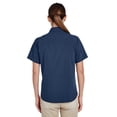 thumbnail image 3 of M610SW Harriton Ladies' Paradise Short-Sleeve Performance Shirt - Navy - XL, 3 of 4