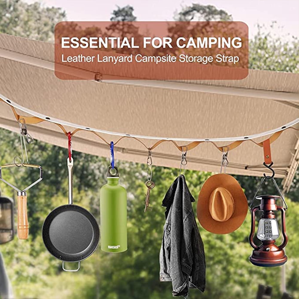 Kepooman Portable Adjustable Clothesline with 8 Buckle Travel Elastic Clothesline for Outdoor and Indoor Use, Brown Kepooman Portable Adjustable Clothesline with 8 Buckle Travel Elastic Clothesline for Outdoor and Indoor Use, Brown