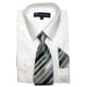 thumbnail image 1 of Fortino Landi Camisa de vestir de manga larga para hombre con corbata y pañuelo a juego Fortino Landi SG21B, 1 of 2