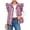 Pink, variant on Womens Plaid Puffer Vests Ruffle Sleeveless Lightweight Quilted Vest Fall Winter Padded Gilets Coats