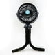 thumbnail image 2 of Ventilador portátil con pilas, ventilador pequeño para cochecito con luces, ventilador con clip para trípode flexible USB, mini ventilador de refrigeración de mano para viajes (negro), 2 of 5