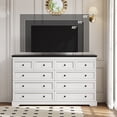 thumbnail image 4 of Toogaho Double Dresser With 10 Storage Drawers, Modern Chest of Drawers for Bedroom,Closet Dressers with Drawers for Living Room, Entryway,White, 4 of 8