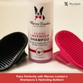 thumbnail image 3 of Warren London's Grooming Bath Brush for Dogs and Cats | Applicator for Shampoo & Hydrating Butter | Red, 3 of 7