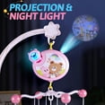 thumbnail image 2 of Crib Mobile with Music and Lights, Baby Mobiles for Cribs, Nursery Musical Mobile for Bassinets Toys Hanging Girls Boys, Pack and Play Space Portable Animal Mobile Hanger Arm Clip On Attachment, 2 of 9