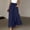 Navy, variant on Nhthy Women's Summer Boho Split Long Pants, Wide Leg Pants Skirt Elastic Waist Full Length Casual Trousers Khaki XL