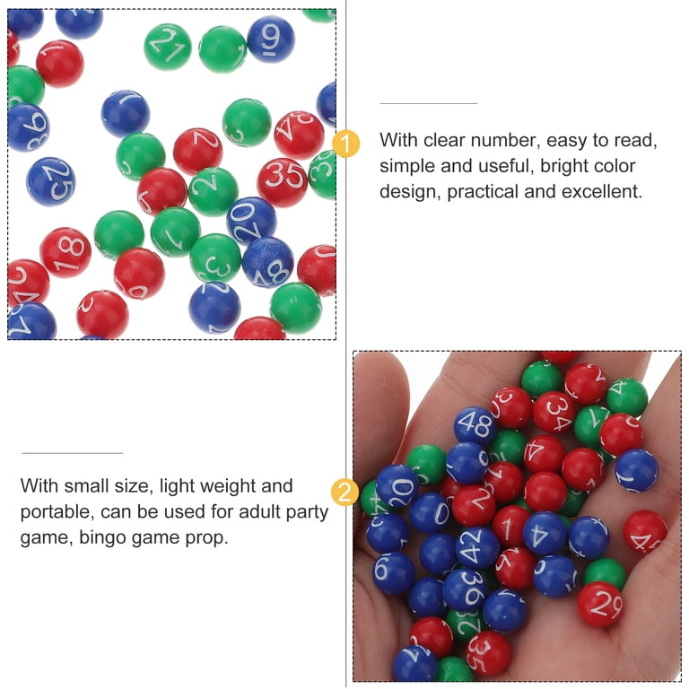 Plactic Raffer Assorted Color Lottery Game Balls Weigh Safe Ball Vaguelly 25 Pcs 1.57 ...