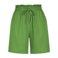 thumbnail image 4 of FAIWAD Women's Casual Shorts Drawstring Elastic Waist Shorts Summer Beach Shorts with Pockets, 4 of 9