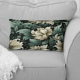 thumbnail image 2 of Designart "Green and Beige Intriguing Beauty Floral Pattern" Floral Printed Throw Pillow, 2 of 5