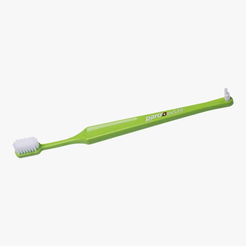 Paro exS39 Extra Sensitive Toothbrush with Interspace Brush F | Dual Features | Ultra Soft Bristles | Unisex | (6 Pack)