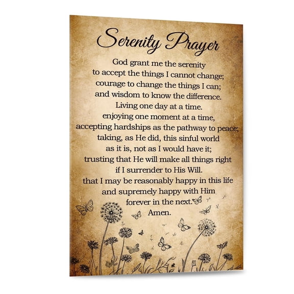 Serenity Prayer Canvas Wall Art Bible Verse Poster God Grant Me The Serenity Religious Inspirational Bible Quote Poster Prints Wall Decor Vintage