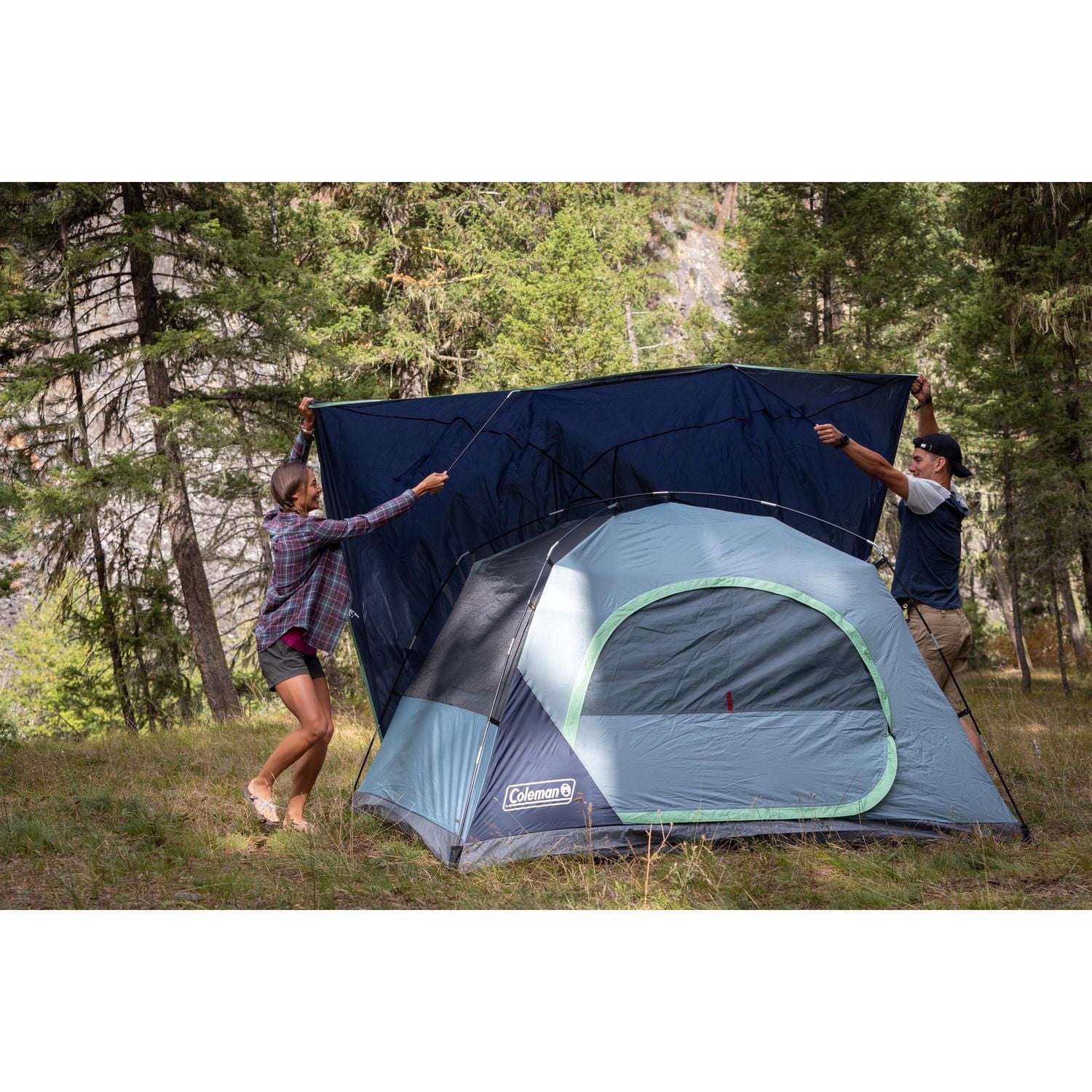 Coleman 4-Person Skydome Camping Tent, Blue