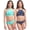 Aqua/Navy, variant on Girls Swimsuits UPF 50+ Quick Dry Girls Tankini Top and Bikini Bathing Suits 4 Piece Set