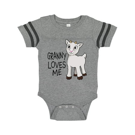 

Inktastic Granny Loves Me- cute goat Gift Baby Boy or Baby Girl Bodysuit
