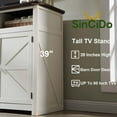 thumbnail image 6 of SinCiDo Farmhouse TV Stand for TVs Up to 80 inches, 39" Tall Entertainment Center for Living Room, 6 of 6