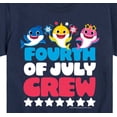 thumbnail image 3 of Baby Shark - Fourth Of July Crew Short Sleeve Graphic T-Shirt, 3 of 6