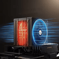 thumbnail image 4 of ID-COOLINGFROZN Frost A410 Black Gold Edition CPU Air Cooled Tower Radiator RGB LED Fan Heatsink for PC Computer Processors, 4 of 7