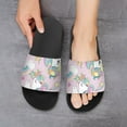 thumbnail image 6 of GZHJMY Stylish Slides for Women Men, Pink Castle Unicorn and Rainbow Soft Flexible Slip-on Sandals Slippers, 6 of 7
