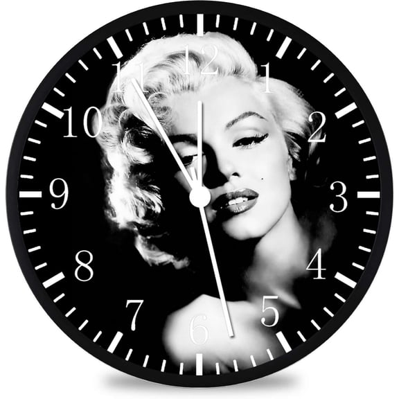 12 Inch Monroe Wall Clock Non-Ticking Silent Great for Decor and Gifts Y102