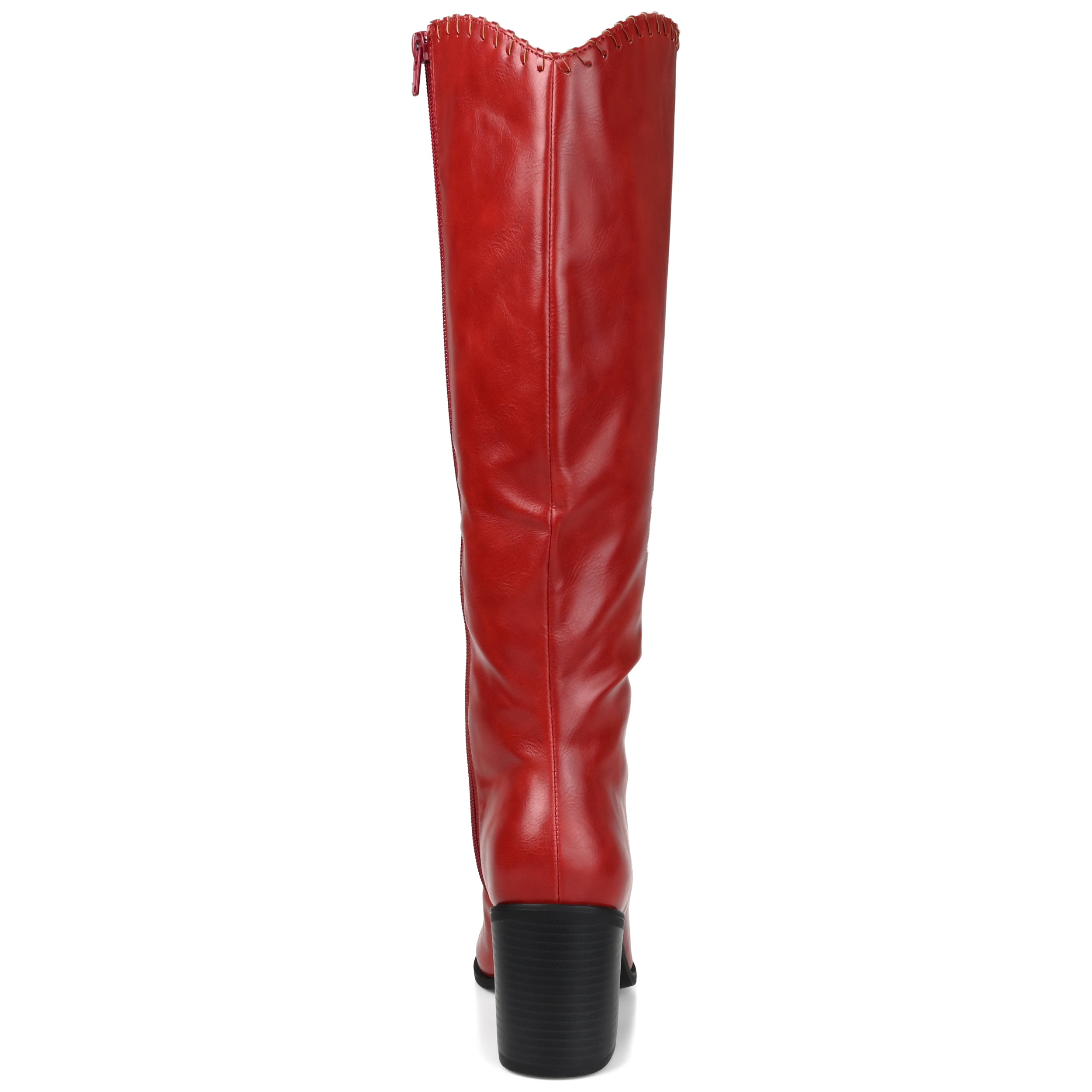 Journee Womens Daria Wide Calf Stacked Heel Knee High Boots