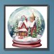 thumbnail image 1 of Pintura de diamante 5D FLhrweasw bricolaje casa de Navidad bola de cristal decoración del hogar, 1 of 9