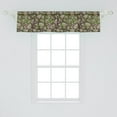 thumbnail image 2 of Stones Window Valance, Vintage Vibes Hand Drawn Looking Cobblestone With Foliage Illustration, Curtain Valance for Kitchen Bedroom with Rod Pocket, 54" X 18", Reseda Green Pale Grey, by Ambesonne, 2 of 2