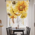 thumbnail image 3 of Sunflower Tie Up Curtains for Windows, Balloon Window Shades, Yellow Floral Elegant Pastoral Flowers Rustic Kitchen Window Treatments Roll Up Curtain for Basement/Nursery 52"x45", 3 of 8