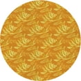 thumbnail image 1 of Ahgly Company Machine Washable Indoor Round Transitional Neon Orange Area Rugs, 3' Round, 1 of 7