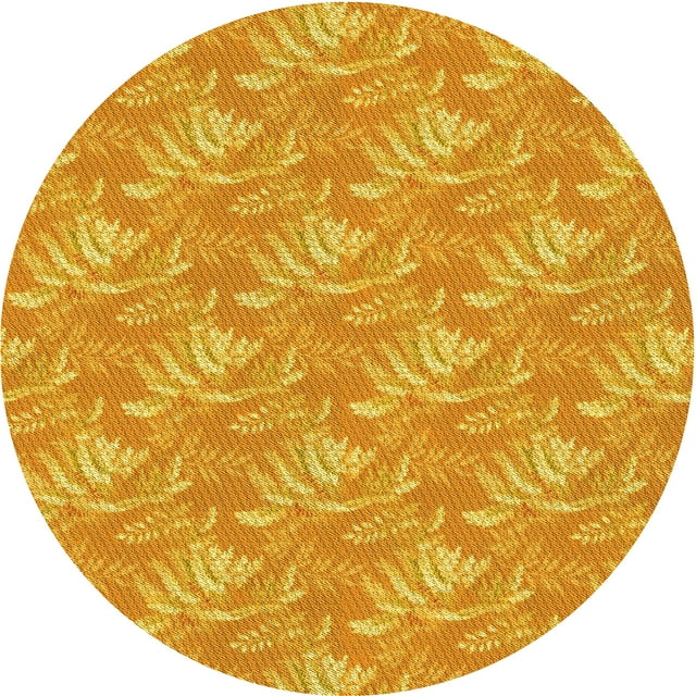 Ahgly Company Tapis d'Intérieur Lavable en Machine Carré Transitionnel Néon Orange, 3 Pieds Carré