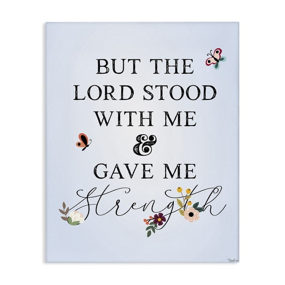 Stupell Industries French Country Lord Stood With Me Faith Based Floral Canvas Art, 16 x 20, by Gigi Louise