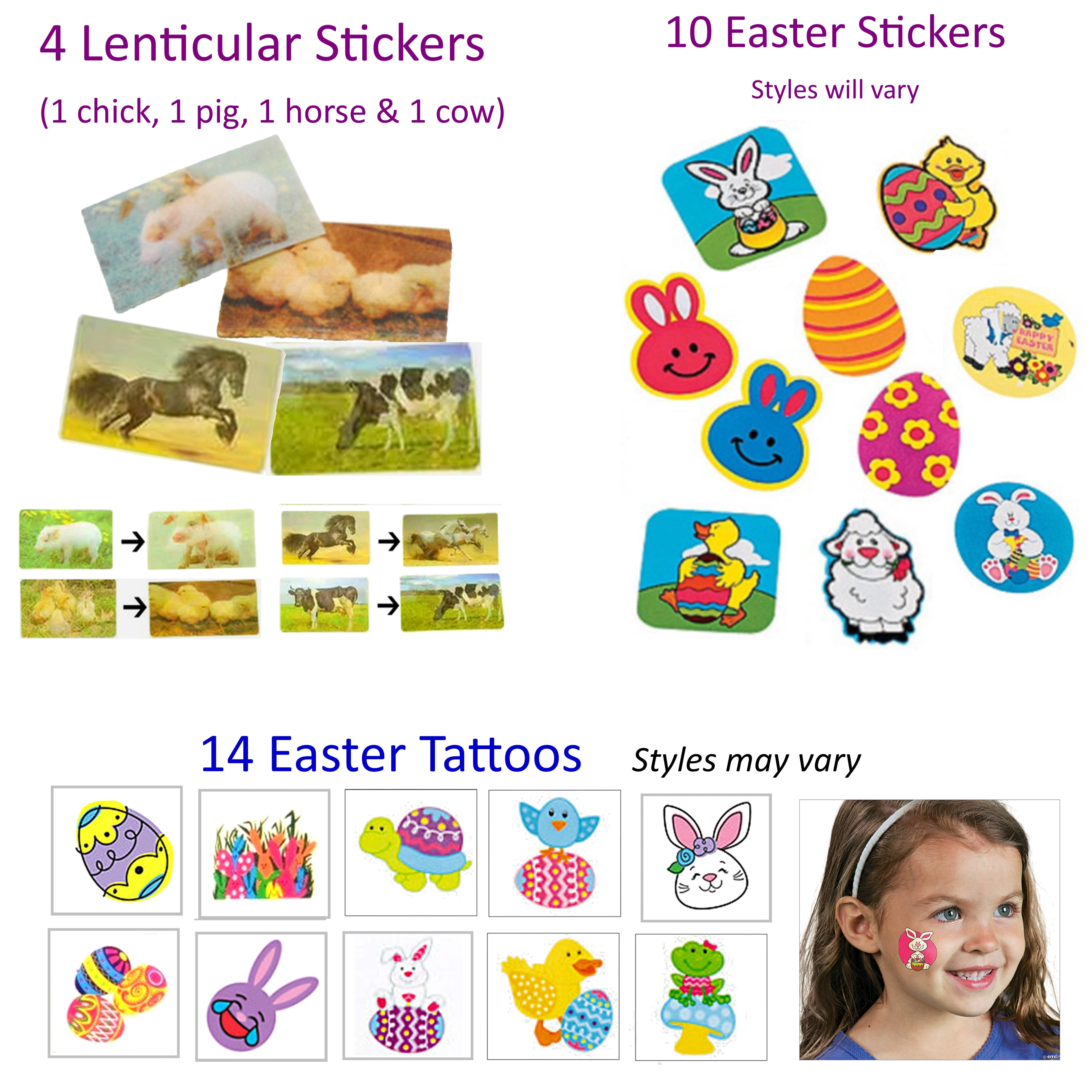 66 Pc Easter Egg Hunt Fillers/Stuffers - Small Easter Toy Assortment (instead of candy) for Easter Baskets & Pinatas