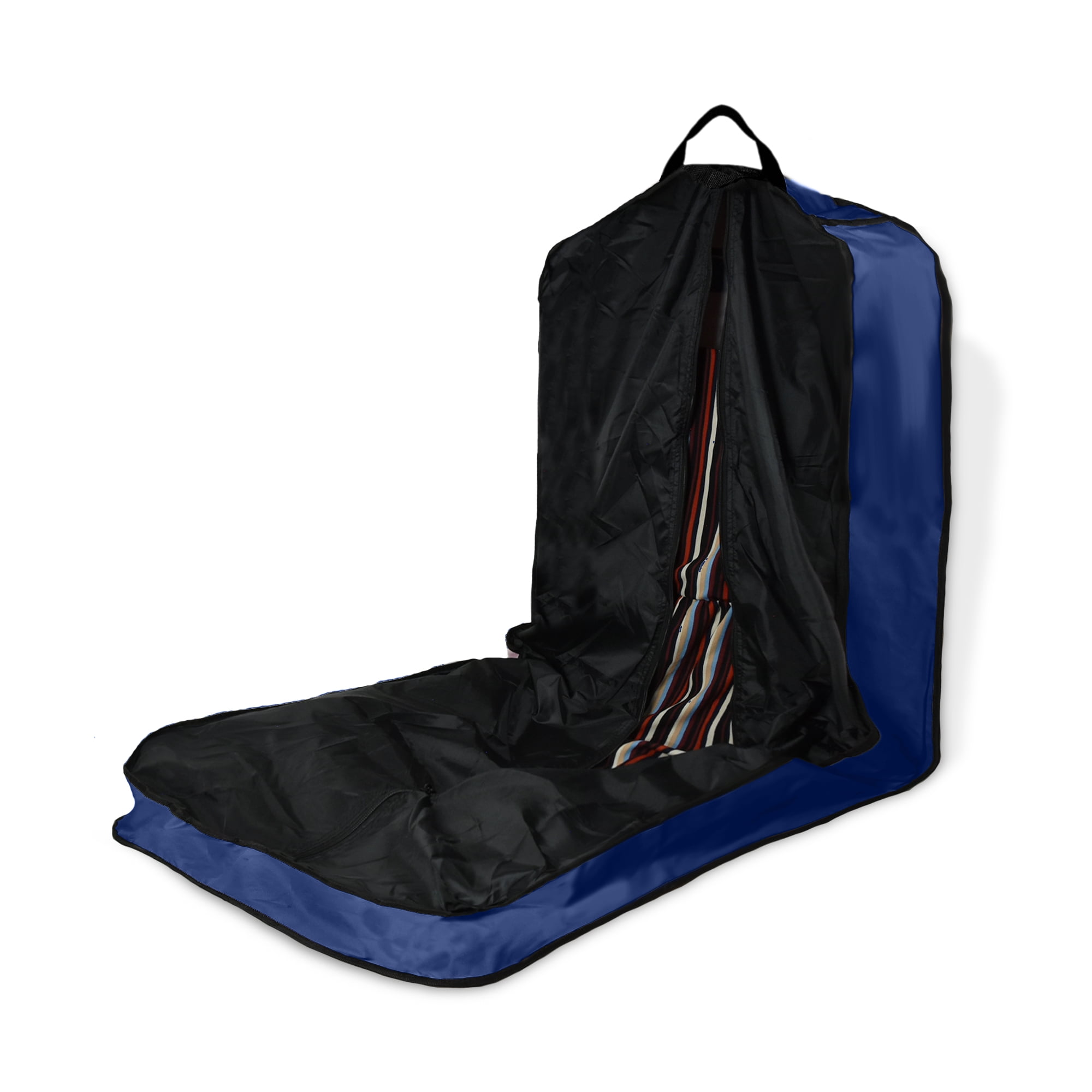 DALIX 60" Professional Garment Bag Cover for Suits Pants and Gowns Dresses (Foldable) Navy Blue