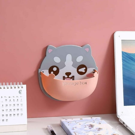 

Ihhxbz Household Essentials Non-punching Charging Storage Rack Bedroom Headboard Wall Mounted Storage Container Household Storage Box